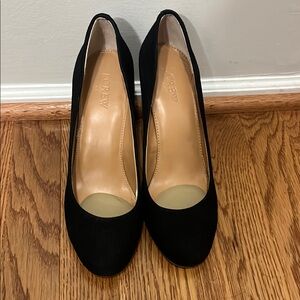 J. Crew Black Suede Heels Classic Elegance